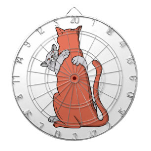 Cible De Fléchettes Deux chats s'unissent en amitié