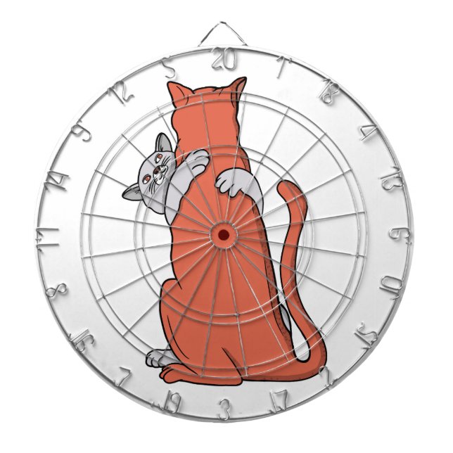 Cible De Fléchettes Deux chats s'unissent en amitié (Devant)