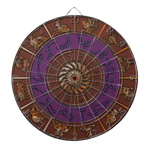 Cible De Fléchettes Diana con armazón metálico Signos zodíacos (Devant)