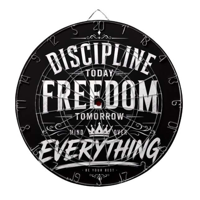 Cible De Fléchettes Discipline Aujourd'hui Liberté Demain (Devant)