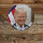 Cible De Fléchettes Donald Trump<br><div class="desc">Le conseil d'administration présente une image de Donald Trump. Ajoutez votre message texte amusant et amusez-vous pendant les élections américaines.</div>