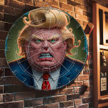 Cible De Fléchettes Donald Trump Fun Dartboard Avec Un Politicien<br><div class="desc">Photo de la Cible de flechettes de Donald Trump. Un tableau de bord rond représentant une caricature de Donald Trump. L'image est une interprétation humoristique de la politique, adaptée aux adultes et à ceux qui aiment bien rire. Un tableau de bord humoristique avec une caricature d'une personnalité politique bien connue,...</div>