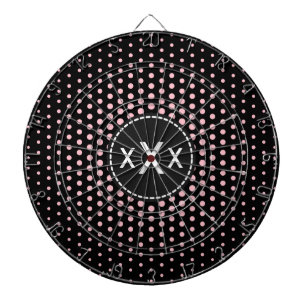 Cible De Fléchettes Dots Techno rose Monogramme moderne