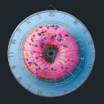 Cible De Fléchettes Doughnut photo bleu et rose moderne Darboard<br><div class="desc">Design photo moderne et amusant sur Dartboard. Doughnut en bleu et rose comme contraste apporte joie et jeu dans votre produit. Vous êtes invités à visiter mon magasin pour des produits plus beaux.</div>