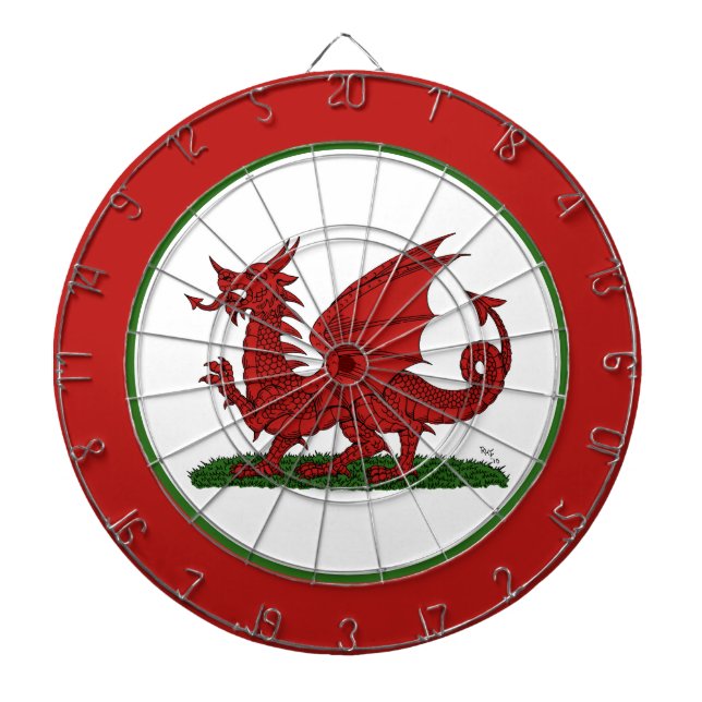Cible De Fléchettes Dragon rouge du Pays de Galles (Devant)
