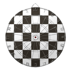 Cible De Fléchettes Drapeau À damiers (noir et blanc) (Motif du vérifi