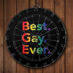Cible De Fléchettes Drapeau arc-en-ciel LGBT<br><div class="desc">Gay pride à son meilleur. Une typographie simple mais audacieuse mettant en vedette l'arc-en-ciel distinctif du mouvement LGBT. Une explosion de couleur pour quand on se sent fabuleux !</div>