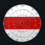Cible De Fléchettes Drapeau biélorusse (rouge et blanc)<br><div class="desc">Ce dessin présente un drapeau historique de la Biélorussie, utilisé à l'origine par la République Démocratique du Bélarus en 1918, avant que la Biélorussie ne devienne une République Soviétique, et à nouveau après avoir retrouvé son indépendance en 1991 jusqu'au référendum de 1995. Les groupes d'opposition biélorusses ont continué à utiliser...</div>