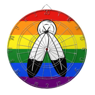 Cible De Fléchettes Drapeau de fierté bispirituel de SlipperyJoe's sym