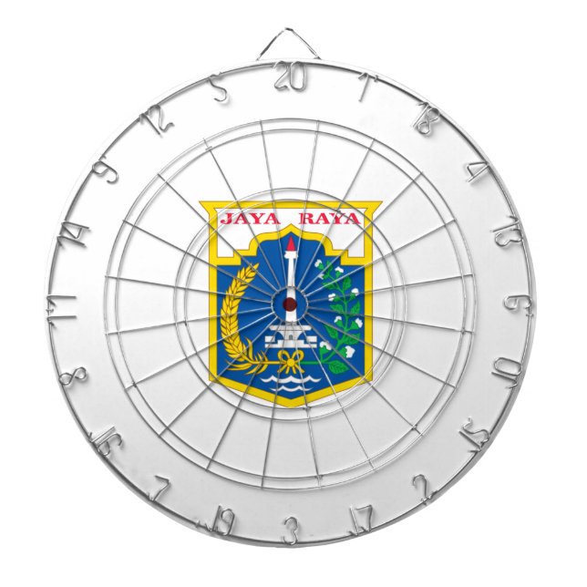 Cible De Fléchettes Drapeau de Jakarta (capitale indonésienne) (Devant)