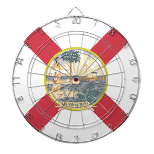 Cible De Fléchettes Drapeau de la Floride : l'État Ensolleillé des Flo