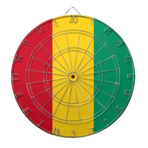 Cible De Fléchettes Drapeau de la Guinée (pays africain)
