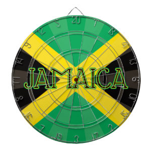 Cible De Fléchettes Drapeau de la JAMAÏQUE vert, jaune doré et noir
