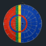Cible De Fléchettes Drapeau de la Laponie (Noël) (Sami) (Laplander)<br><div class="desc">Ce dessin est orné du drapeau de la Laponie, une région du nord de l'Europe qui est plus justement appelée Sápmi. La région est traditionnellement habitée par le peuple sami. La région s'étend sur quatre pays : la Norvège, la Suède, la Finlande et la Russie. Dans de nombreuses régions du...</div>