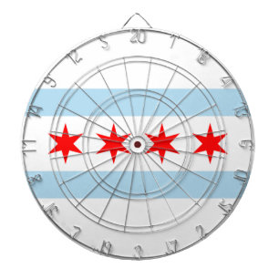 Cible De Fléchettes Drapeau de la ville de Chicago (Illinois)