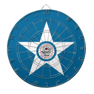 Cible De Fléchettes Drapeau de la ville de Houston, Texas Planche à fl