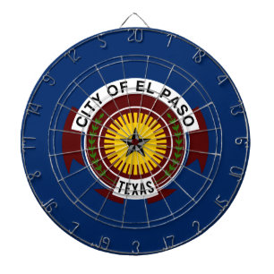 Cible De Fléchettes Drapeau de la ville d'El Paso (Texas)