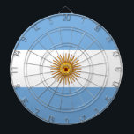 Cible De Fléchettes Drapeau de l'Argentine<br><div class="desc">Cette conception présente le drapeau national de l'Argentine (officiellement la République argentine ; en espagnol, "República Argentina"), qui est un pays situé principalement dans la moitié sud de l'Amérique du Sud. Le pays est bordé par le Chili à l'ouest, la Bolivie et le Paraguay au nord, le Brésil au nord-est,...</div>