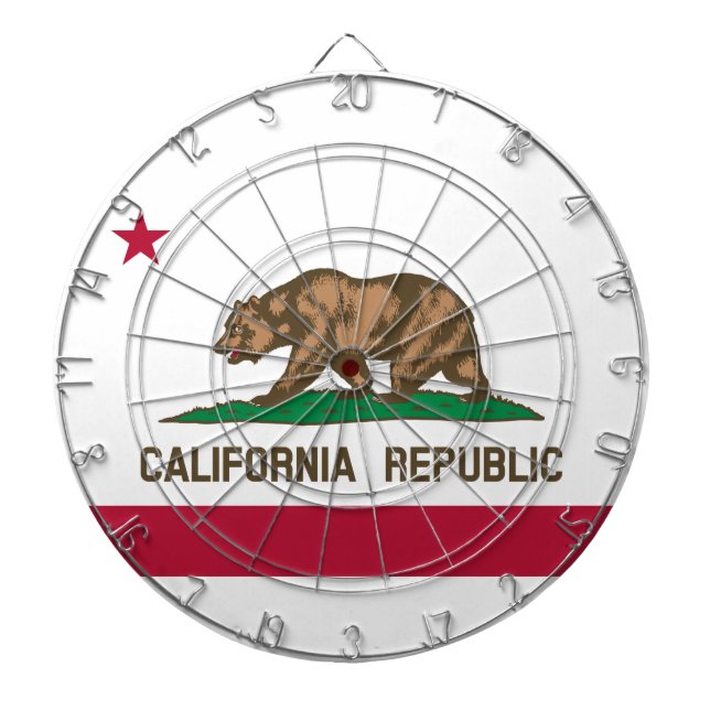 Cible De Fléchettes Drapeau de l'État de Californie (Devant)