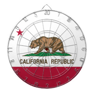 Cible De Fléchettes Drapeau de l'Ours de la République de Californie :
