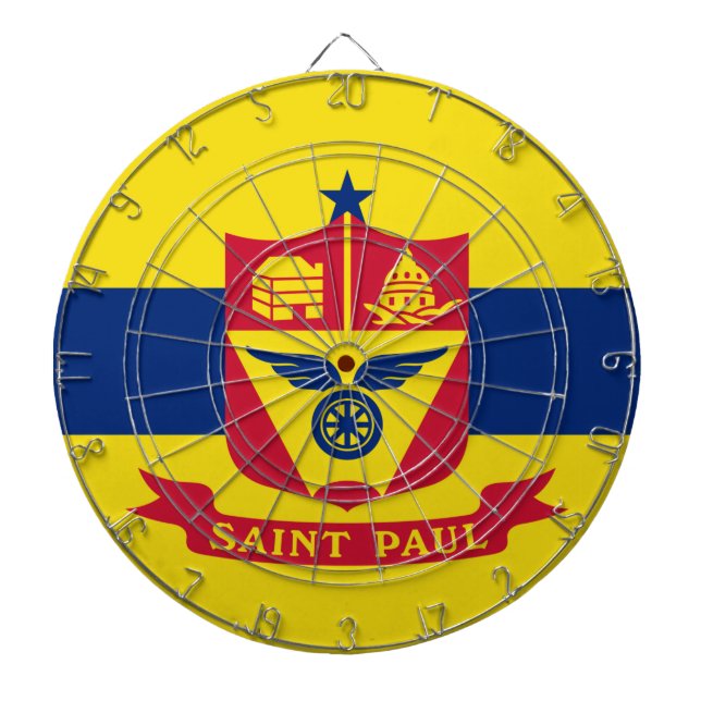 Cible De Fléchettes Drapeau de Saint Paul (Minnesota) (Devant)