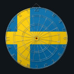Cible De Fléchettes Drapeau de Suède<br><div class="desc">Drapeau de Suède - Sveriges flagga</div>