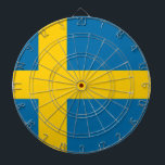 Cible De Fléchettes Drapeau de Suède<br><div class="desc">Drapeau de Suède - Sveriges flagga</div>