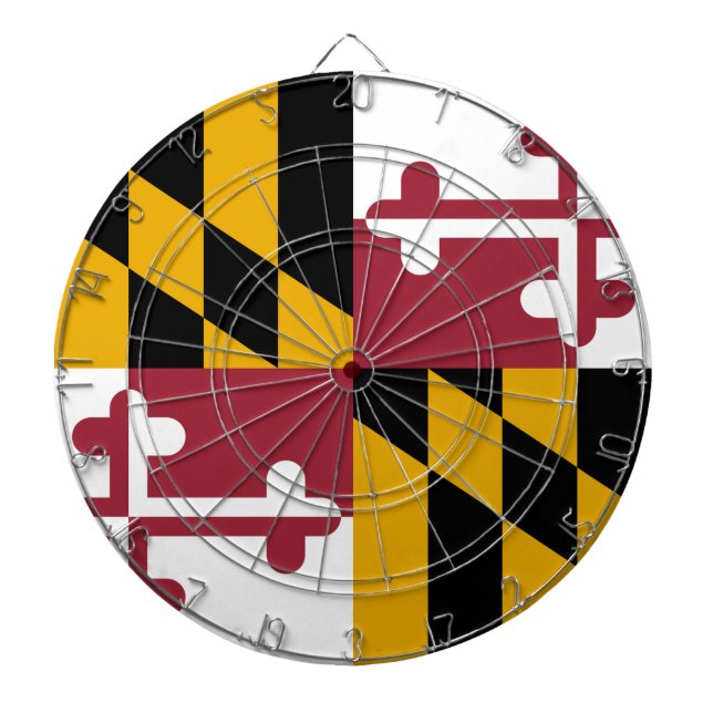 Cible De Fléchettes Drapeau d'État du Maryland (Devant)