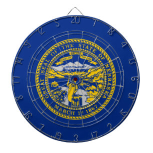 Cible De Fléchettes Drapeau d'État du Nebraska