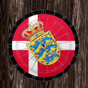 Cible De Fléchettes Drapeau du Danemark Tableau de bord & fléchettes d