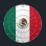 Cible De Fléchettes Drapeau du Mexique, Bandera de la République mexic<br><div class="desc">Histoire et signification du drapeau mexicain Le drapeau mexicain, aux couleurs vives et aux symboles distinctifs, revêt une profonde importance historique et culturelle pour le peuple mexicain. La conception actuelle du drapeau, avec un aigle d'or perché sur un cactus de poire piqueux dévorant un serpent, est en usage depuis 1968....</div>