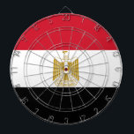 Cible De Fléchettes Drapeau Égypte<br><div class="desc">Drapeau de l'Égypte: Il se compose de trois bandes horizontales,  rouge,  blanche et noire,  avec l'emblème national de l'Égypte.</div>