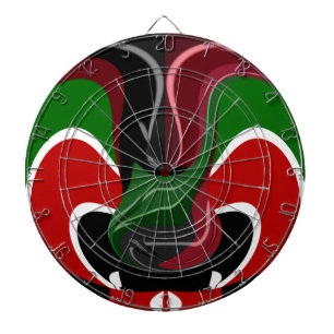 Cible De Fléchettes Drapeau Kényan en effervescence : un art moderne d