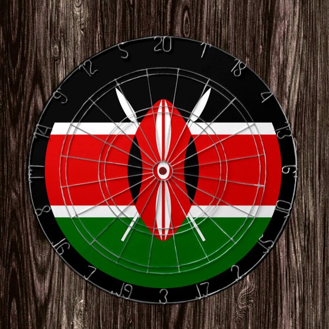 Cible De Fléchettes Drapeau kenyan & Kenya / plateau de jeu (Créateur téléchargé)