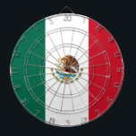 Cible De Fléchettes Drapeau mexicain (Mexique)<br><div class="desc">Ce dessin présente le drapeau national du Mexique (México), officiellement connu sous le nom des États-Unis mexicains (Estados Unidos Mexicanos). Le Mexique est un pays de la région sud de l'Amérique du Nord. La nation mexicaine est bordée au nord par les États-Unis ; au sud et à l'ouest par l'océan...</div>