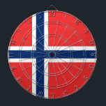 Cible De Fléchettes Drapeau norvégien (Norvège)<br><div class="desc">Ce dessin présente le drapeau national de la Norvège (officiellement connu sous le nom de Royaume de Norvège), qui est un pays nordique en Europe du Nord. Le territoire continental de la Norvège comprend la partie la plus occidentale et la plus septentrionale de la péninsule scandinave. La Norvège continentale et...</div>