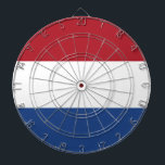 Cible De Fléchettes Drapeau Pays-Bas tricolore<br><div class="desc">Drapeau du Pays-Bas: "Je maintiendrai". 
Il est composé de trois bandes horizontales : rouge,  blanc et bleu.</div>