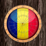 Cible De Fléchettes Drapeau roumain & Jeux de tableau de bord roumain<br><div class="desc">DARTBOARDS : Roumanie & Bucarest - amour mon pays et drapeau roumain patriotes de voyage /jeux & tableaux de bord</div>