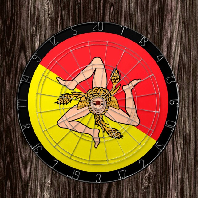 Cible De Fléchettes Drapeau sicilien Dartboard & Sicile / plateau de j (Créateur téléchargé)