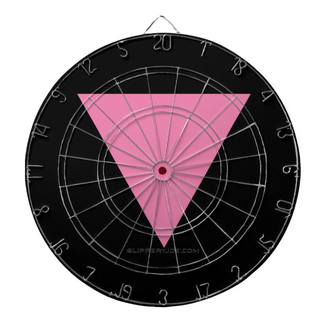 Cible De Fléchettes Drapeau triangle rose de SlipperyJoe's symbole ros (Devant)