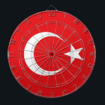 Cible De Fléchettes Drapeau Turquie<br><div class="desc">Le drapeau turc est de couleur rouge,  avec au milieu un croissant de lune décroissante et une étoile à cinq branches.</div>