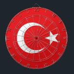 Cible De Fléchettes Drapeau Turquie<br><div class="desc">Le drapeau turc est de couleur rouge,  avec au milieu un croissant de lune décroissante et une étoile à cinq branches.</div>