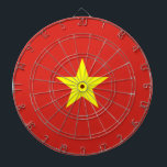 Cible De Fléchettes Drapeau vietnamien (Vietnam)<br><div class="desc">Ce dessin présente le drapeau national du Vietnam (officiellement connu sous le nom de République socialiste du Vietnam), un pays d'Asie du Sud-Est. C'est le pays le plus à l'est de la péninsule indochinoise. Le Vietnam a des frontières terrestres avec la Chine au nord, et le Laos et le Cambodge...</div>