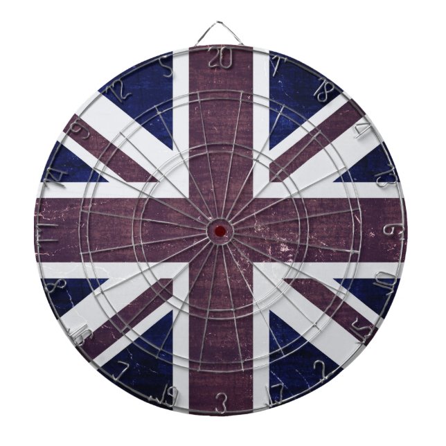 Cible De Fléchettes Drapeau vintage Royaume-Uni 3 (Devant)