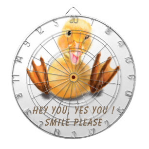 Cible De Fléchettes Drôle Canard Joué Wink Joyeux Smile Cartoon