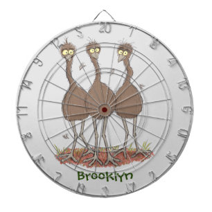 Cible De Fléchettes Drôle dessin animé du trio australien emu