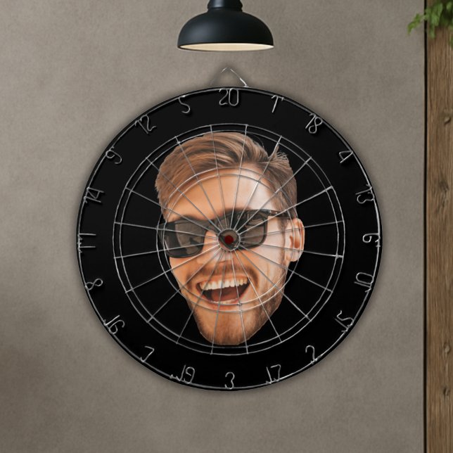 Cible De Fléchettes Drôle photo du visage d'homme personnalisé (Funny Personalized Men's Face Photo Dart Board
)