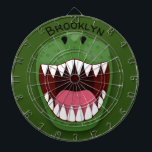 Cible De Fléchettes Drôle T Rex dinosaure bouche dessin animé illustra<br><div class="desc">Pour t Rex fun ! Cette bouche de dinosaure Tyrannosaurus Rex vert ajoutera du plaisir à votre journée! Rugir!</div>