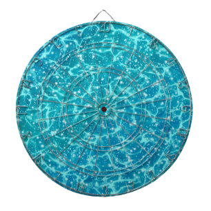 Cible De Fléchettes Eau de mer bleue avec étincelles