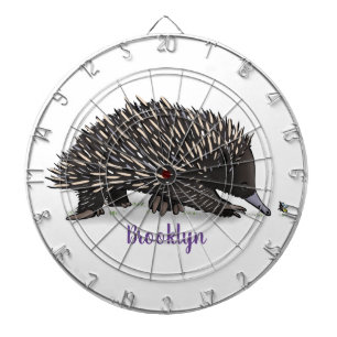 Cible De Fléchettes Echidna mignonne avec dessin animé d'abeille